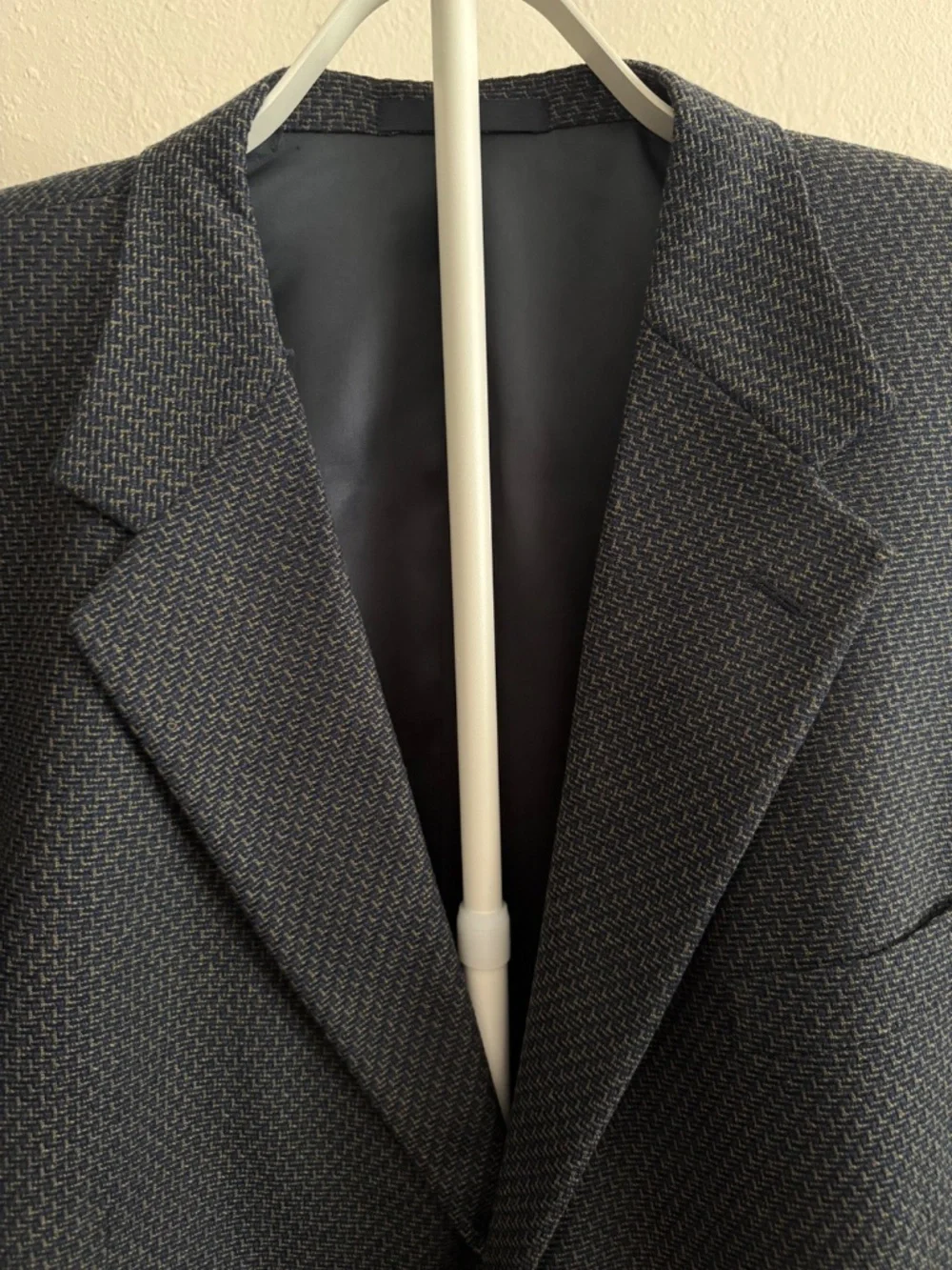 MENS BIG & TALL Tallia Rochester 44 Gray Wool Tweed Herringbone 3-Button